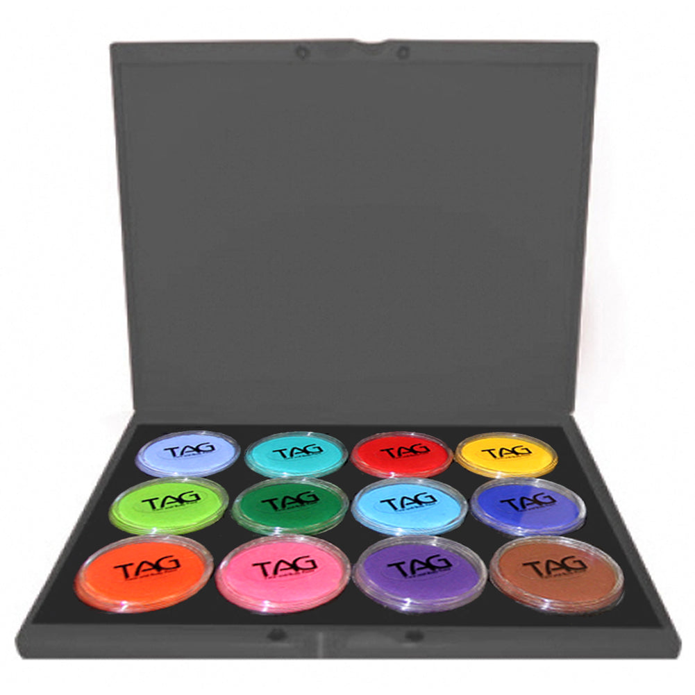 TAG 32 gram Pro Size Build Your Own Face Paint Palettes (12 Colors)