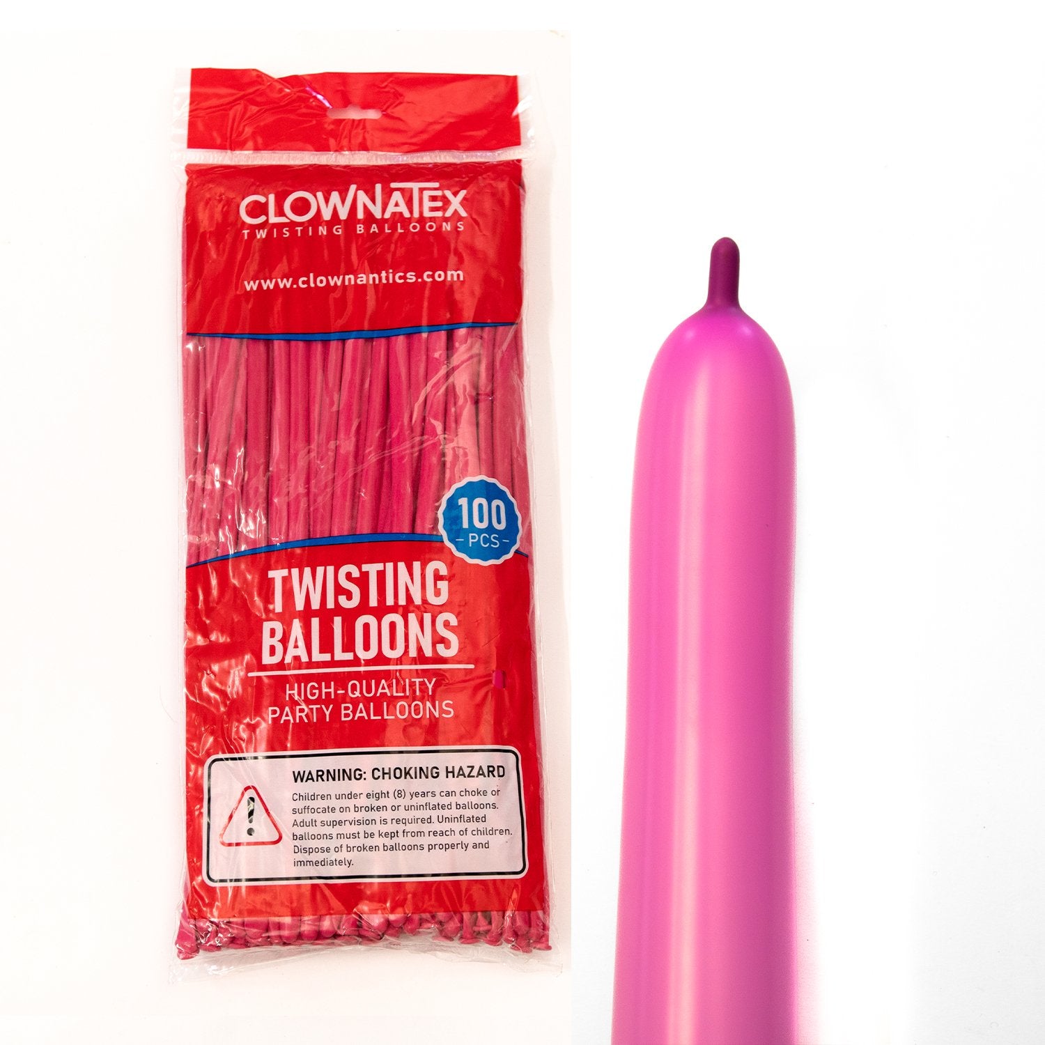 Clownatex 260 Twisting Balloons - Fuchsia (100/bag