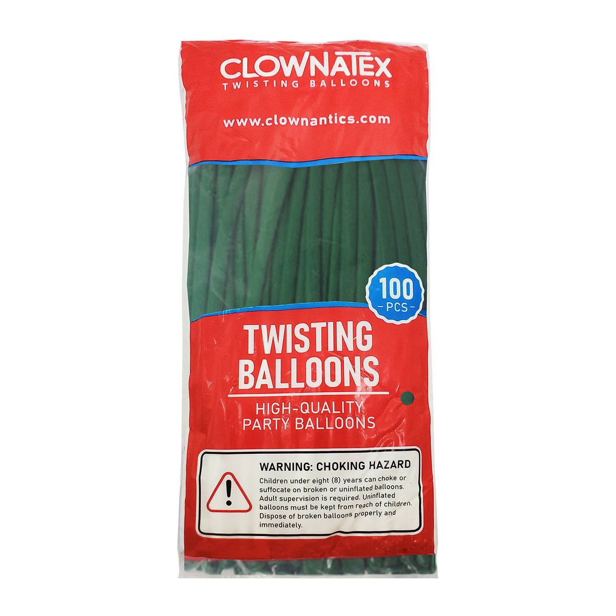 Clownatex 260 Twisting Balloons - Green (100/bag)