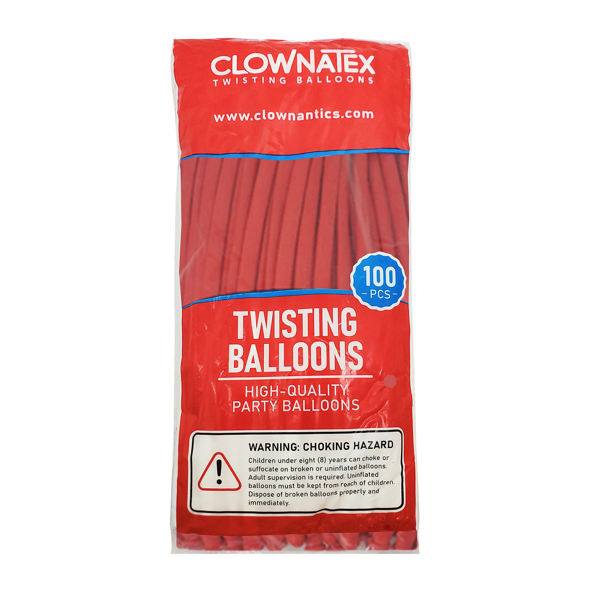 Clownatex 260 Twisting Balloons - Red (100/bag)