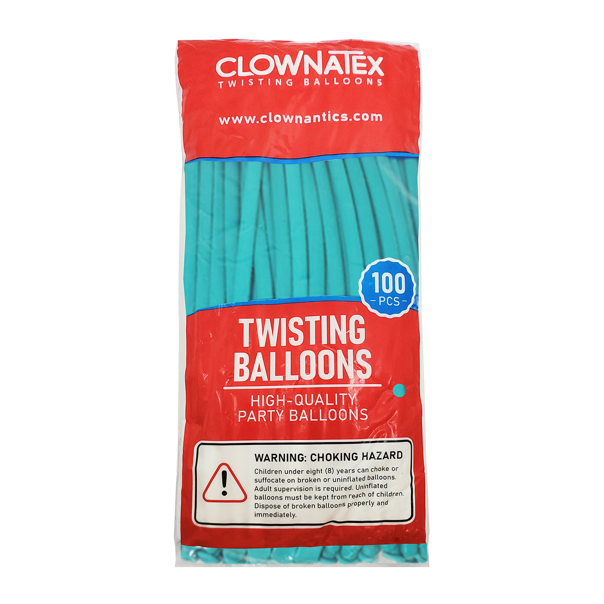 Clownatex 260 Twisting Balloons - Teal (100/bag)