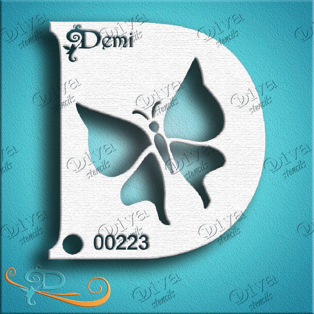 Diva Face Painting Stencil - Diva Demi Butterfly