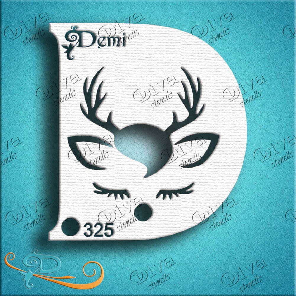 Diva Face Painting Stencil - Diva Demi Deer Boy