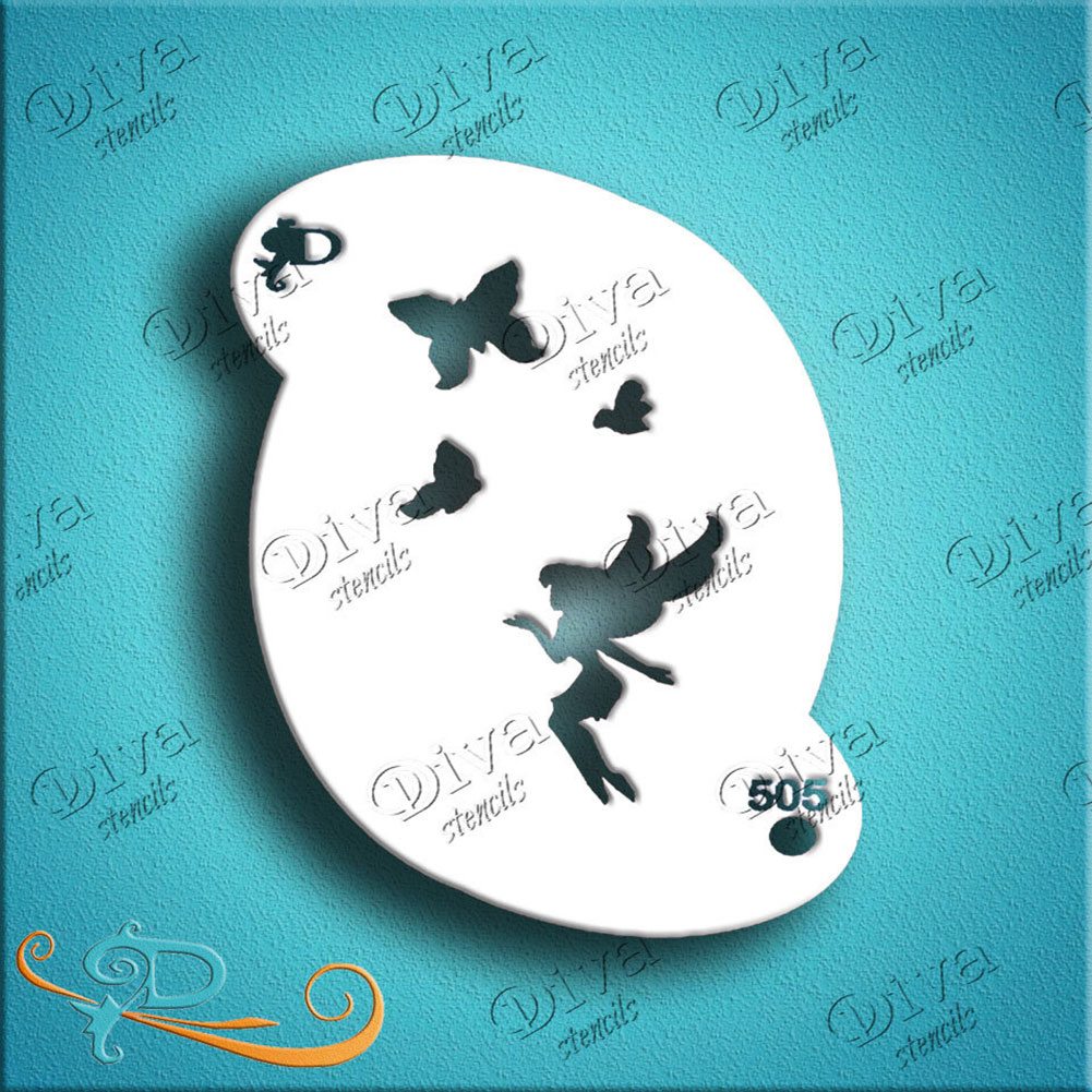 Diva Face Painting Stencil - Butterfly Fairy