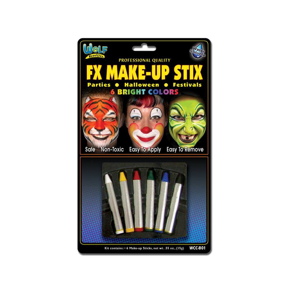 Wolfe Face Paint Crayons - Bright (6/box)