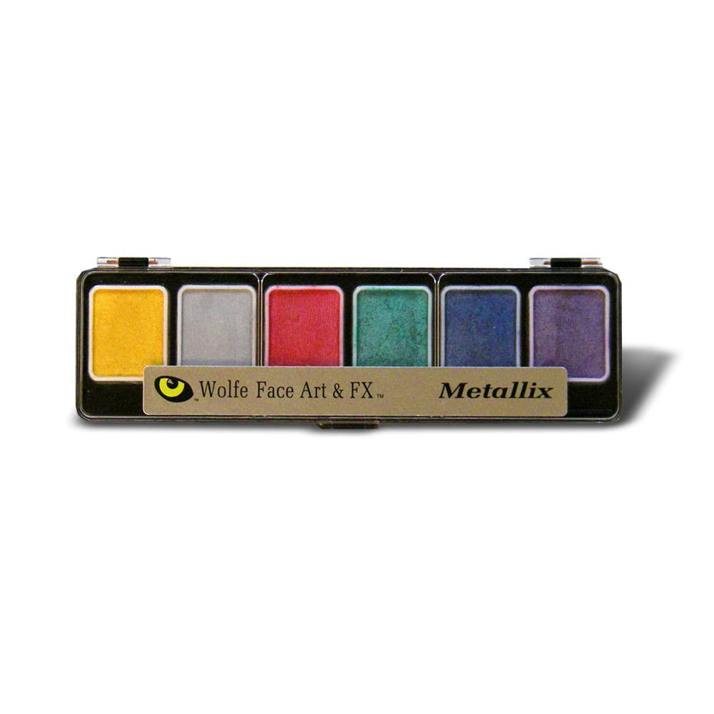 Wolfe Metallix Face Paint Palettes  (6/colors)