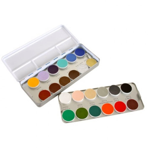 Kryolan Aquacolor Vivid Palettes (24 Colors):  