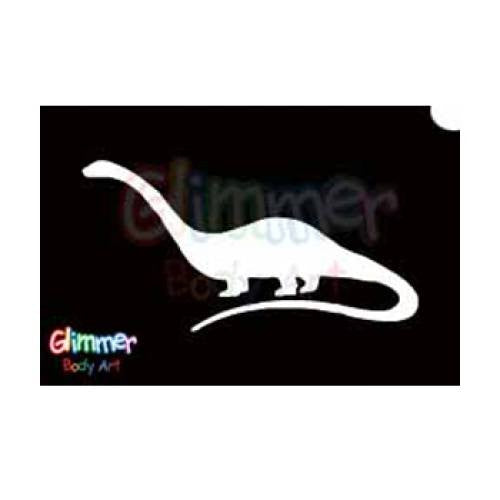 Glimmer Body Art Glitter Tattoo Stencils - Brachiosaurus (5/pack)