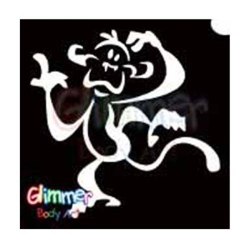 Glimmer Body Art Glitter Tattoo Stencils - Monkey (5/pack)