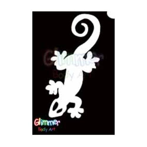 Glimmer Body Art Glitter Tattoo Stencils - Lizard (5/pack)
