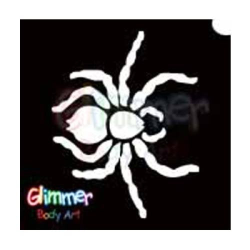 Glimmer Body Art Glitter Tattoo Stencils - Spider 1 (5/pack)