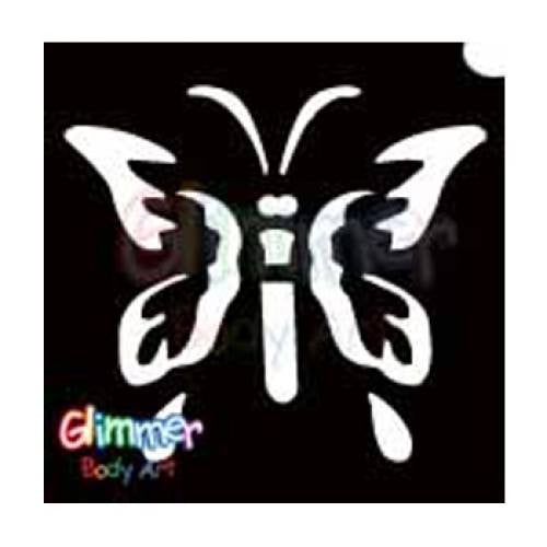 Glimmer Body Art Glitter Tattoo Stencils - Butterfly 1 (5/pack)