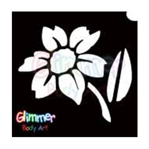 Glimmer Body Art Glitter Tattoo Stencils - Daisy 2 (5/pack)