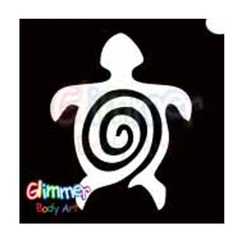 Glimmer Body Art Glitter Tattoo Stencils - Turtle 2 (5/pack)