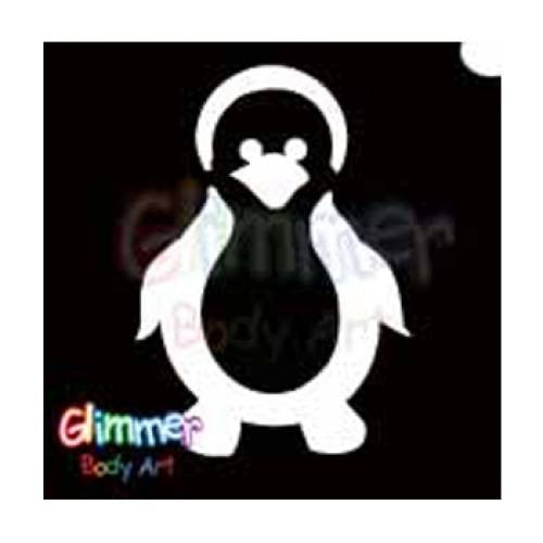 Glimmer Body Art Glitter Tattoo Stencils - Penguin (5/pack)