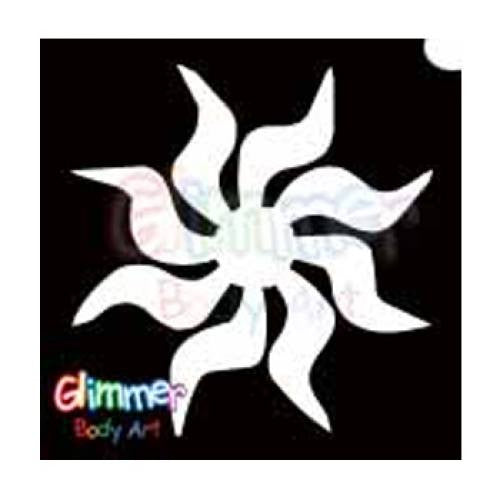Glimmer Body Art Glitter Tattoo Stencils - Swirl Blade (5/pack)