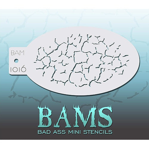 Bad Ass Mini Stencils - Desert Cracks - BAM1016