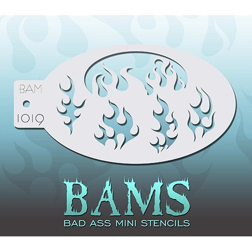 Bad Ass Mini Stencils - Flames - BAM1019