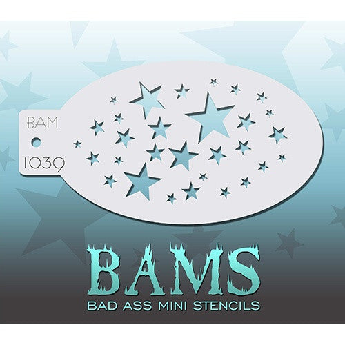 Bad Ass Mini Stencils - Scattered Stars - BAM1039