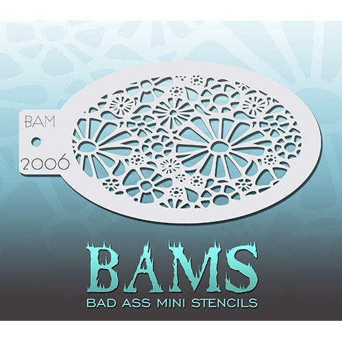 Bad Ass Mini Stencils - Daisies - BAM2006
