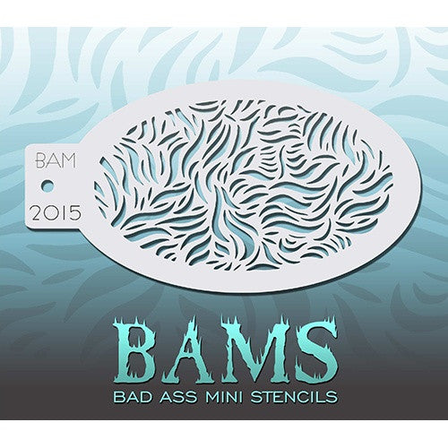 Bad Ass Mini Stencils - Curved Foliage - BAM2015