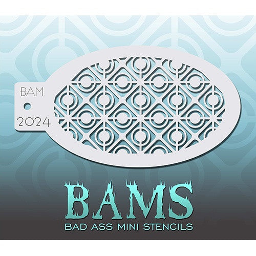 Bad Ass Mini Stencils - Retro Circles - BAM2024