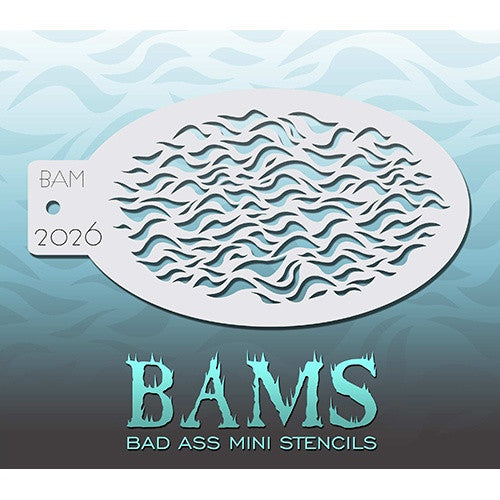 Bad Ass Mini Stencils - Wavy Fur - BAM2026
