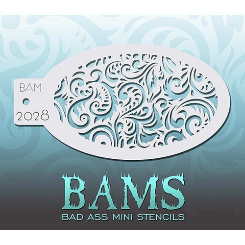 Bad Ass Mini Stencils - Swirly - BAM2028