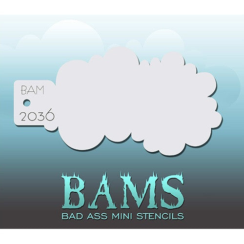 Bad Ass Mini Stencils - Cloudy - BAM2036