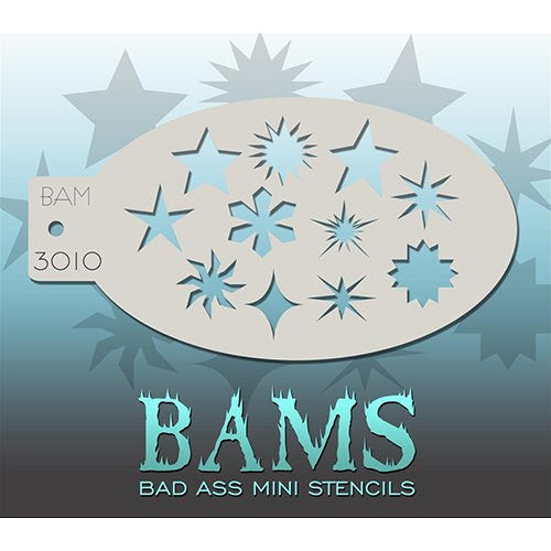 Bad Ass Mini Stencils - Stars &amp; Shapes - BAM3010