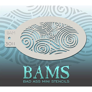 Bad Ass Mini Stencils - Curvy Curls - BAM3011