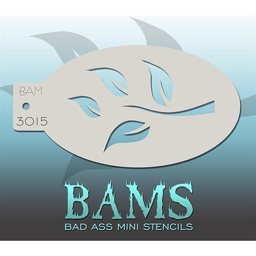 Bad Ass Mini Stencils - Leaves - BAM3015