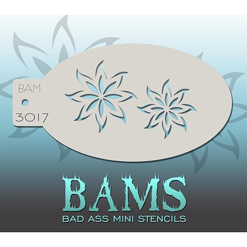 Bad Ass Mini Stencils - Flower Duo - BAM3017