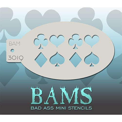 Bad Ass Mini Stencils - Playing Cards - BAM3019