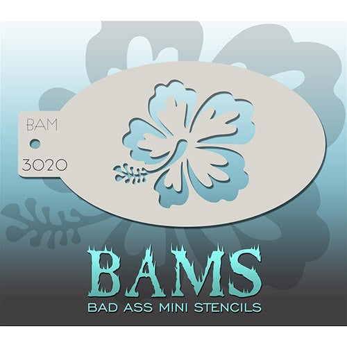 Bad Ass Mini Stencils - Hibiscus - BAM3020