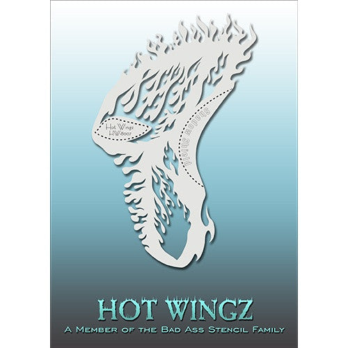 Bad Ass Hot Wingz Stencils - Flames - HOTWING8007