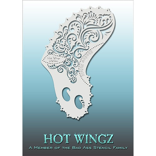 Bad Ass Hot Wingz Stencils - Fancy Swirls - HOTWING8011