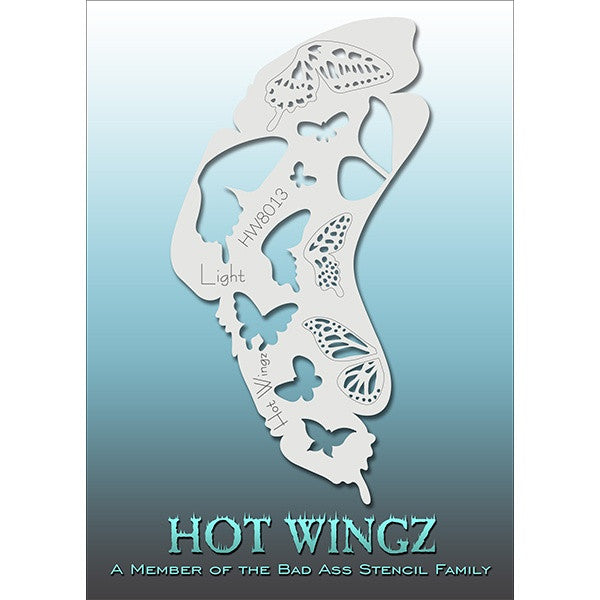 Bad Ass Hot Wingz Stencils - Light - HOTWING8013