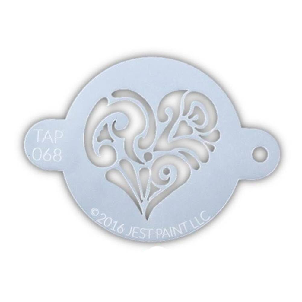 TAP Face Painting Stencil - Ornate Heart (068)