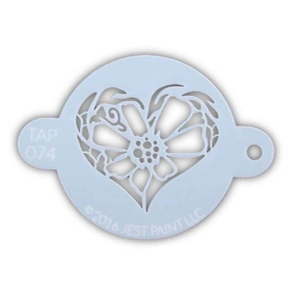 TAP Face Painting Stencil - Flower Heart (074)