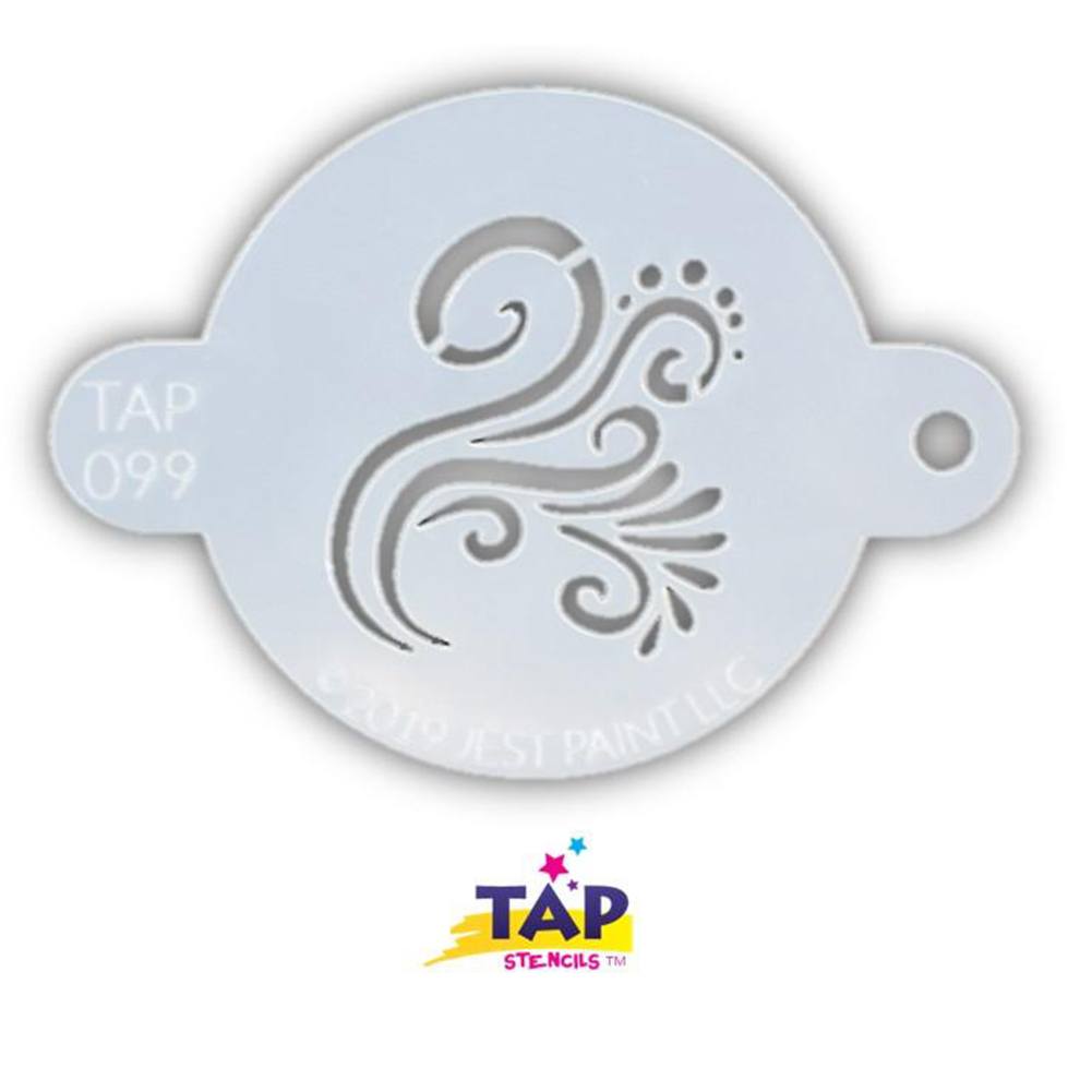 TAP Face Painting Stencil - Swirly Detail (099)