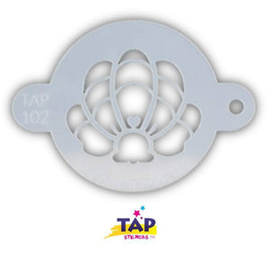 TAP Face Painting Stencil - Mermaid Crown Clam Shell (102)