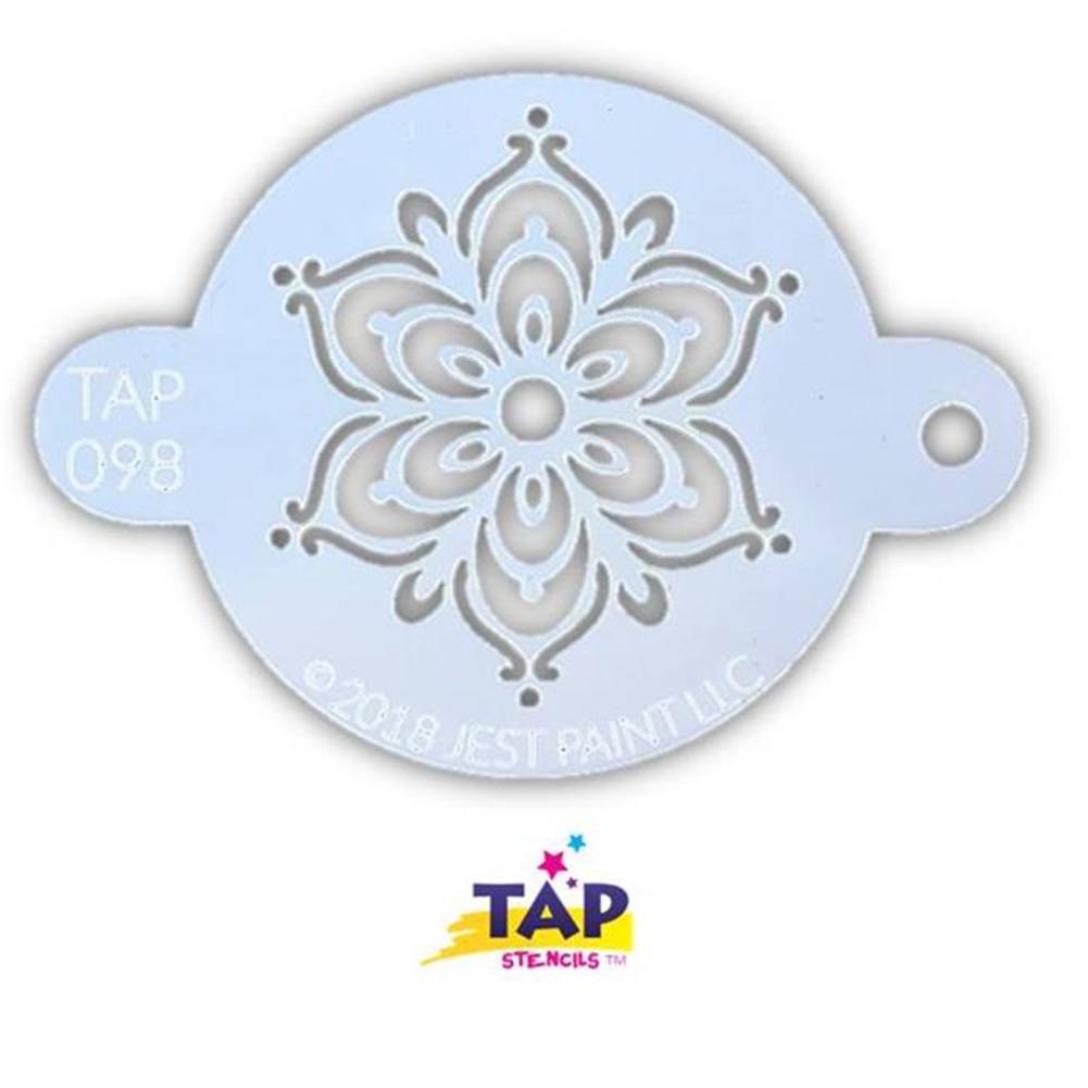 TAP Face Painting Stencil - Henna Fancy Flower (098)