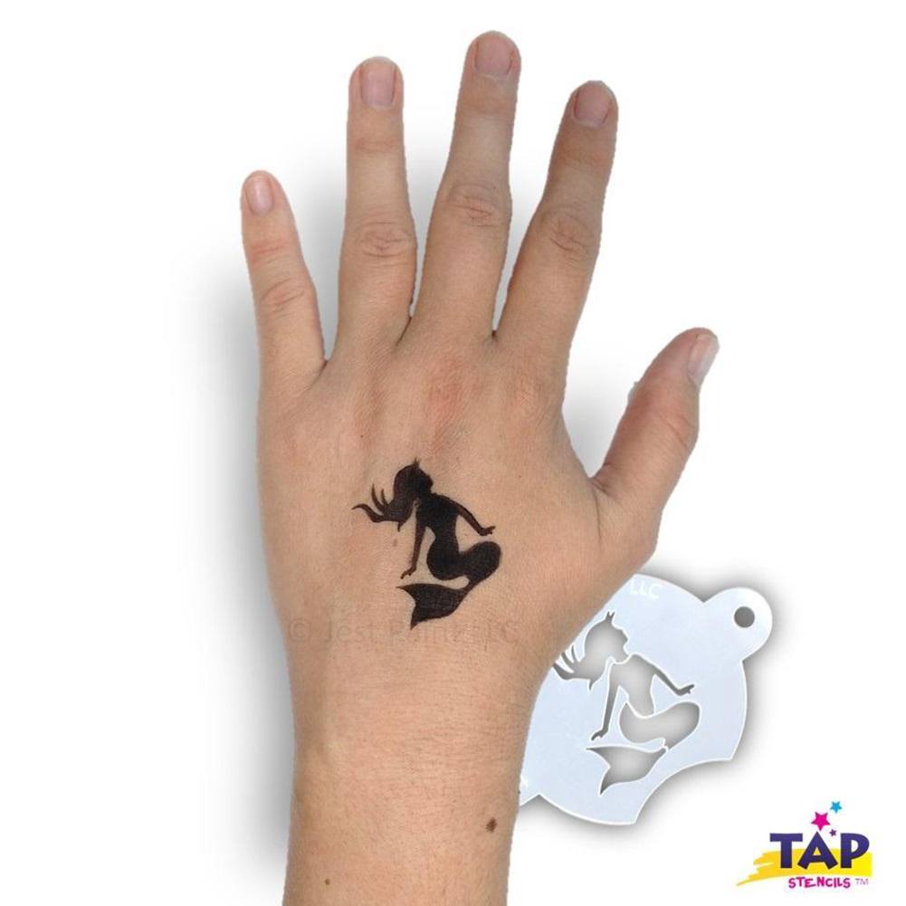 TAP Face Painting Stencil - Sun Bathing Mermaid (094)