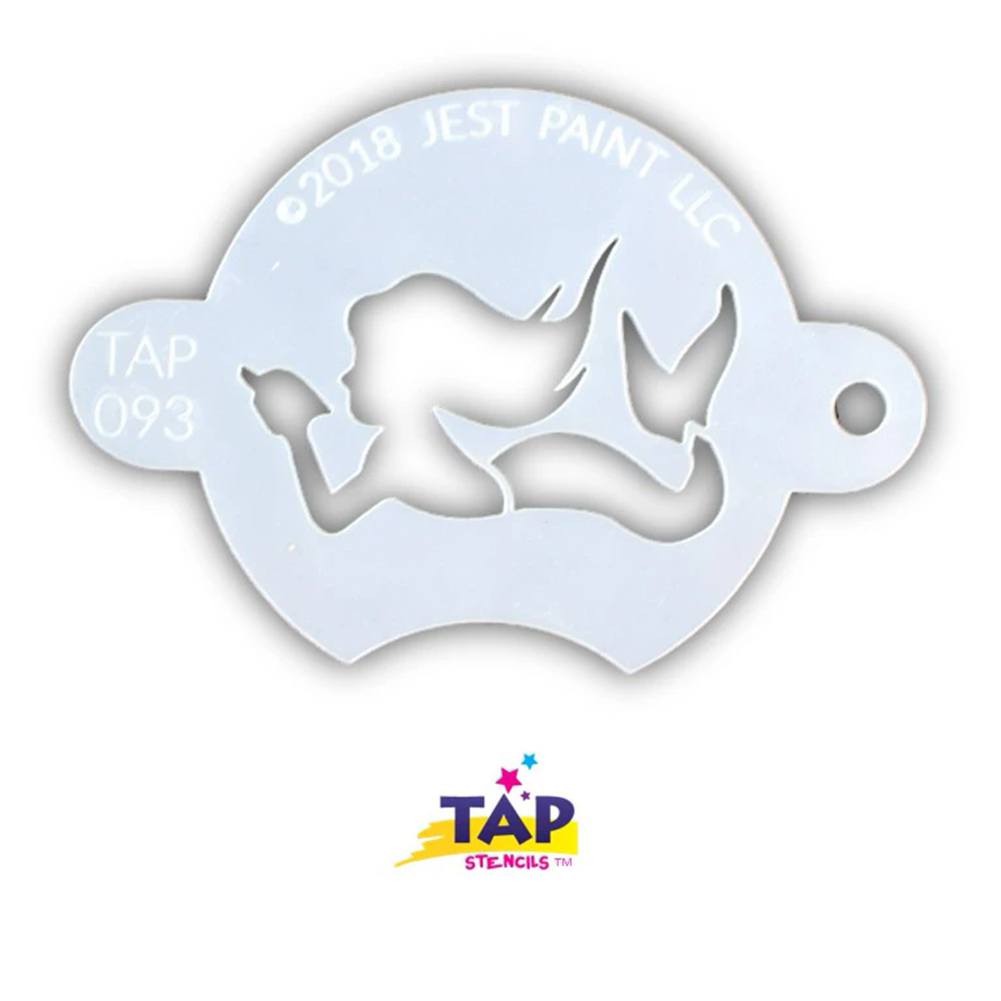 TAP Face Painting Stencil - Mermaid With Shell (093)