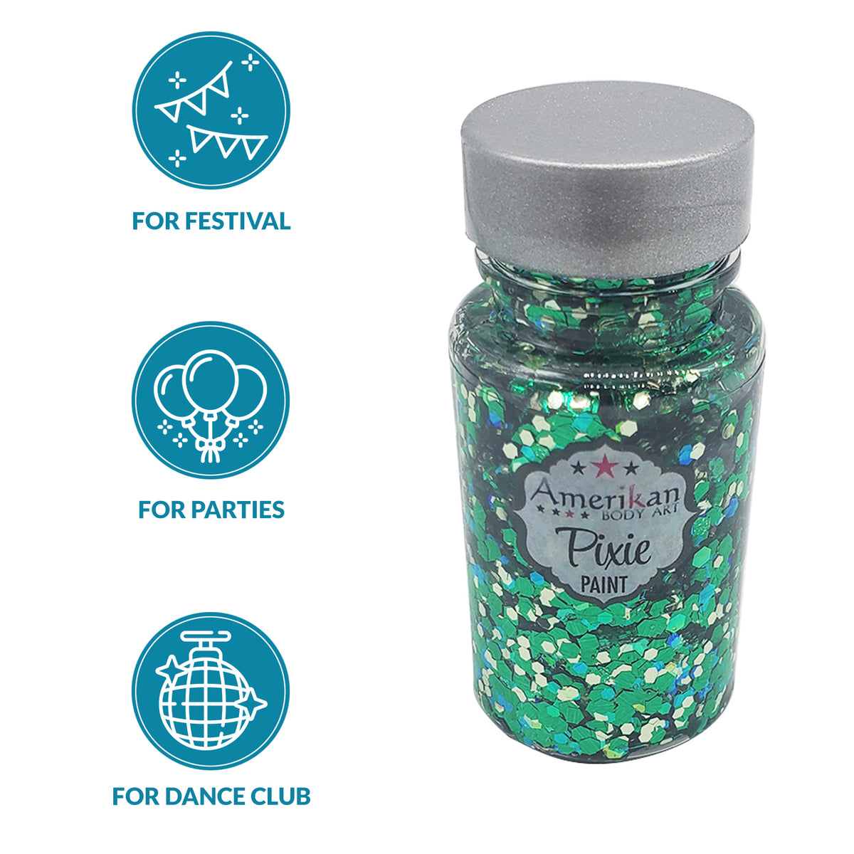 Pixie Paint Glitter Gel - Absinthe - Limited Edition Party Size 1.3 oz