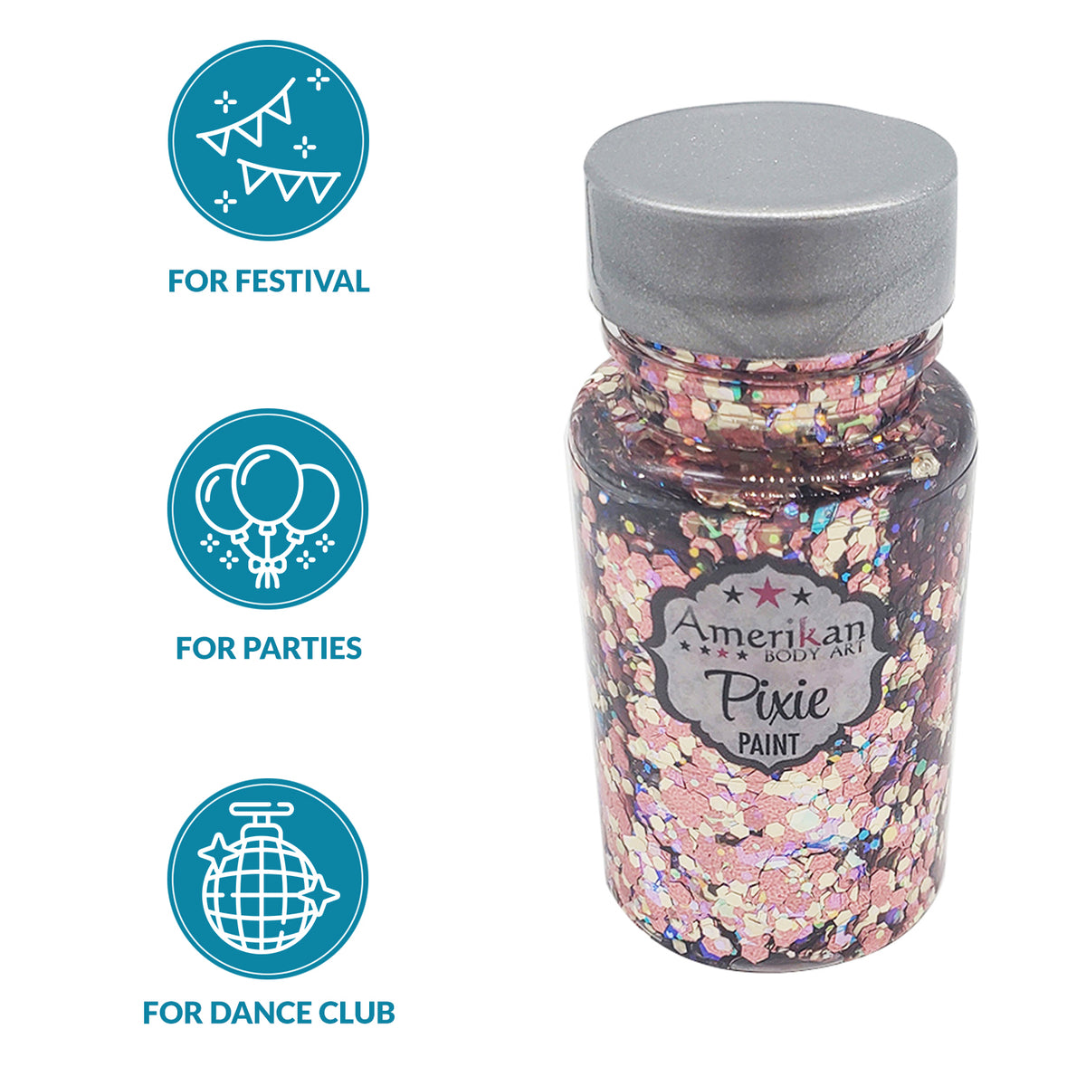 Pixie Paint Glitter Gel - Be Mine  - Limited Edition Party Size 1.3 oz