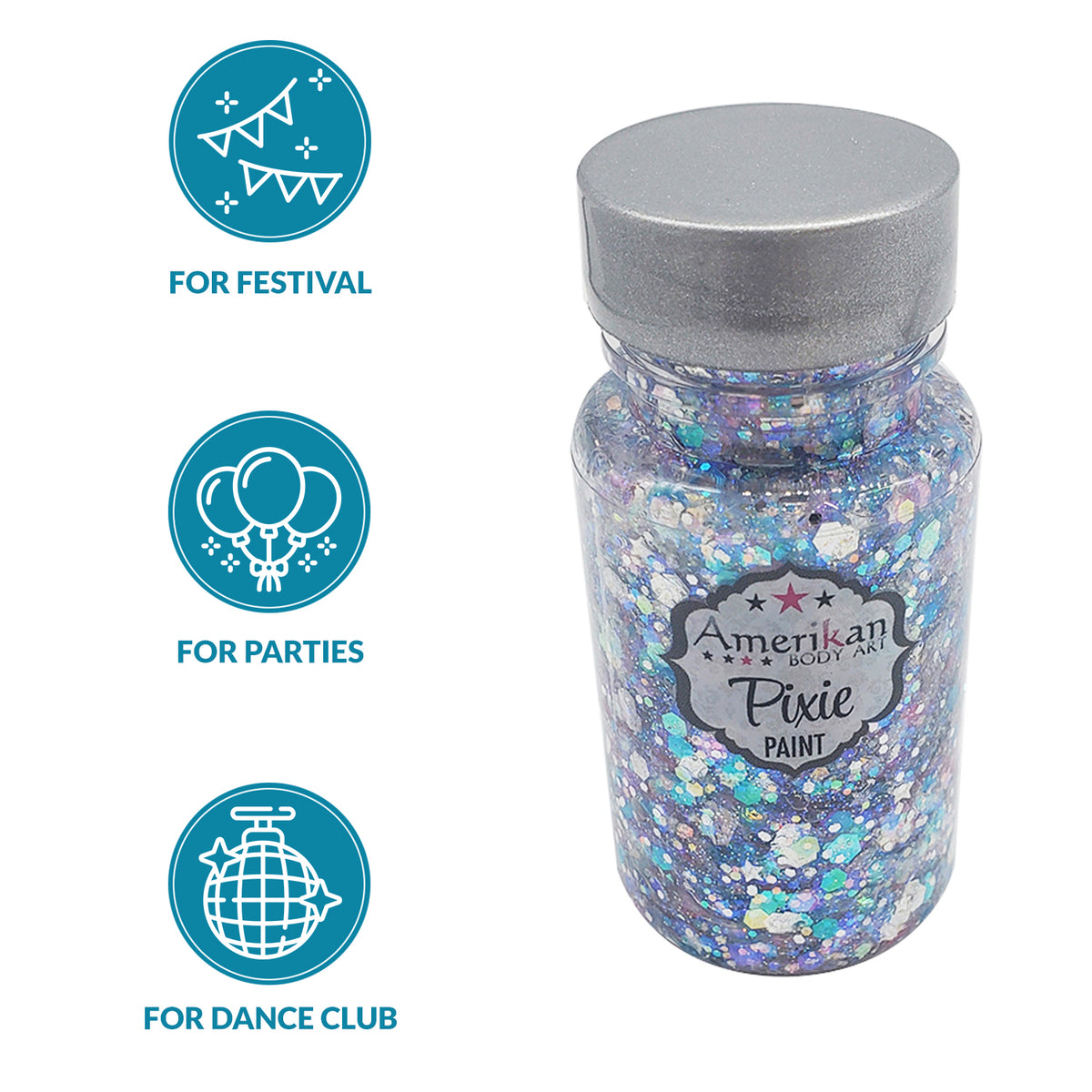 Pixie Paint Glitter Gel - Winter Wonderland - Limited Edition Party Size 1.3 oz