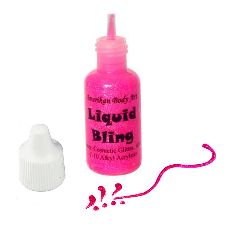 Amerikan Body Art Liquid Bling Glitter - Electric Pink (0.5 oz)