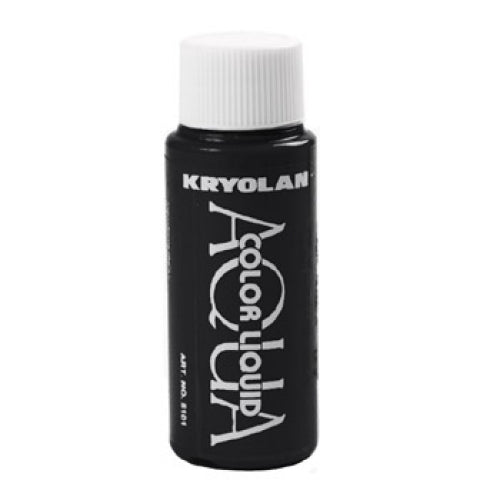 Kryolan Aquacolor Liquid - Black (1 oz)